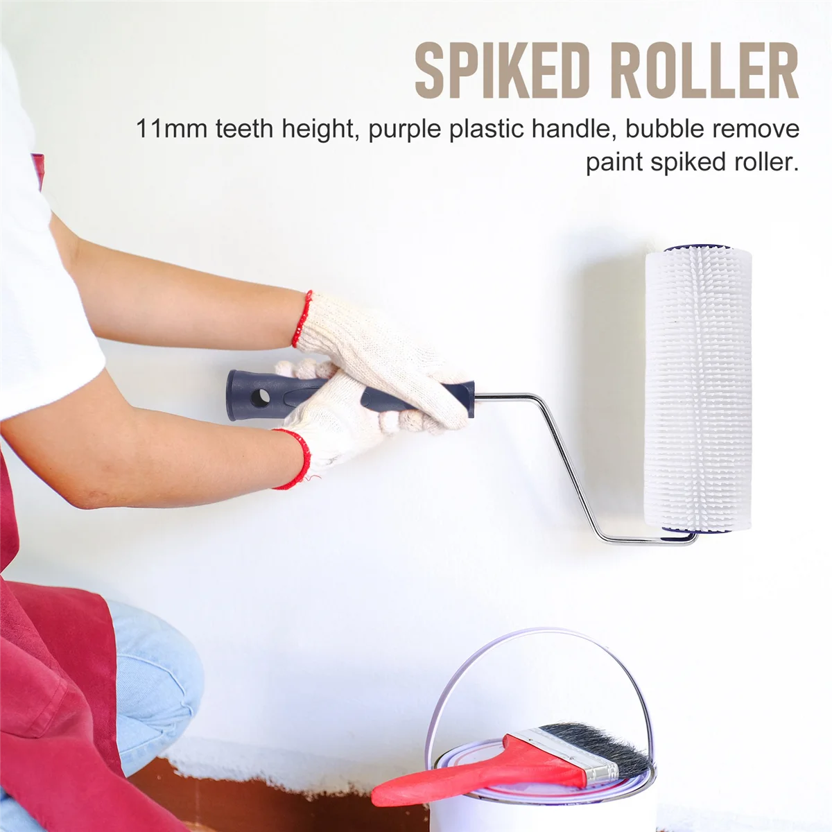 7 "Kunststoff griff Stachel rolle