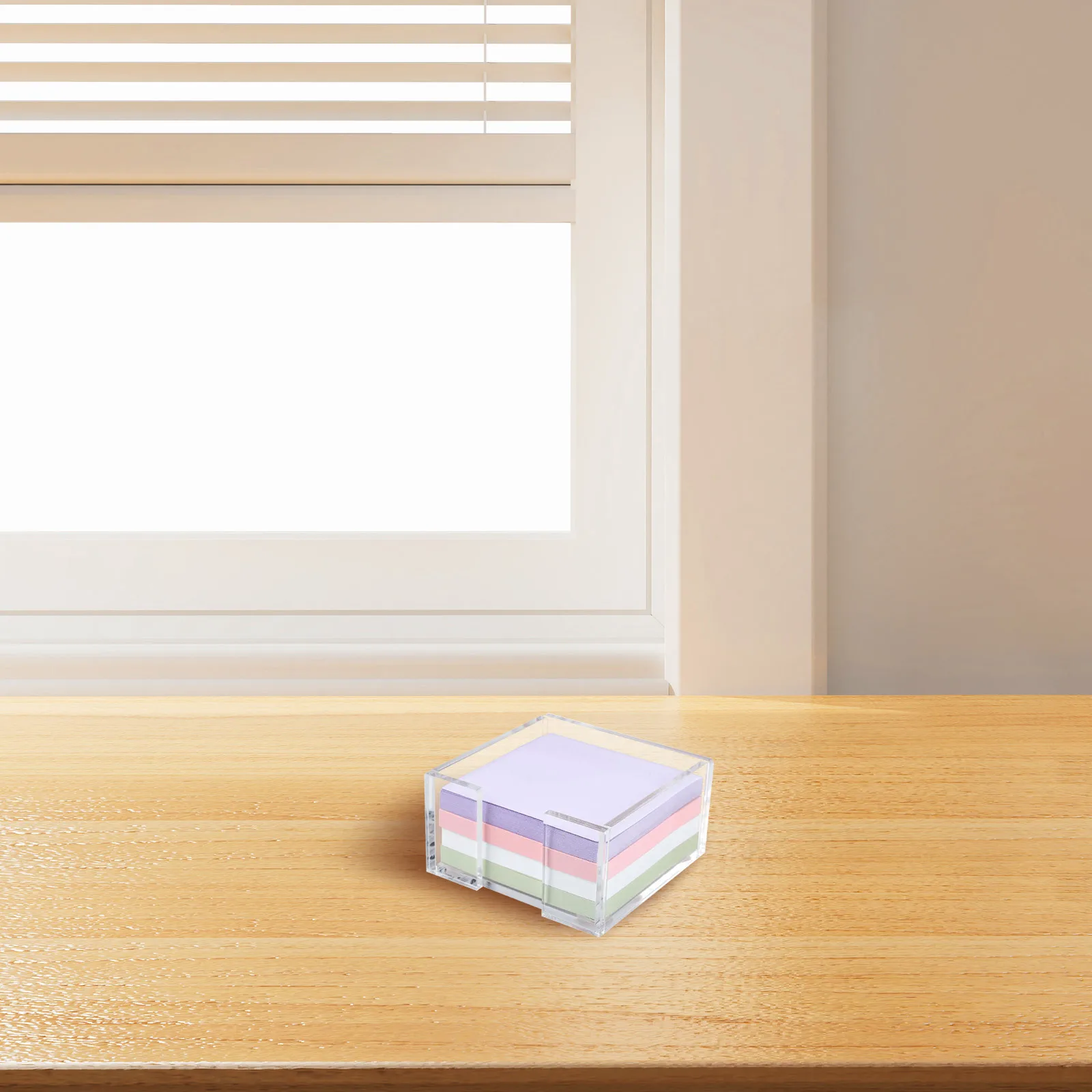 

Acrylic Holder Transparent Notepad Holder Modern Desk Organizer for Office Home Memo Pad Dispenser