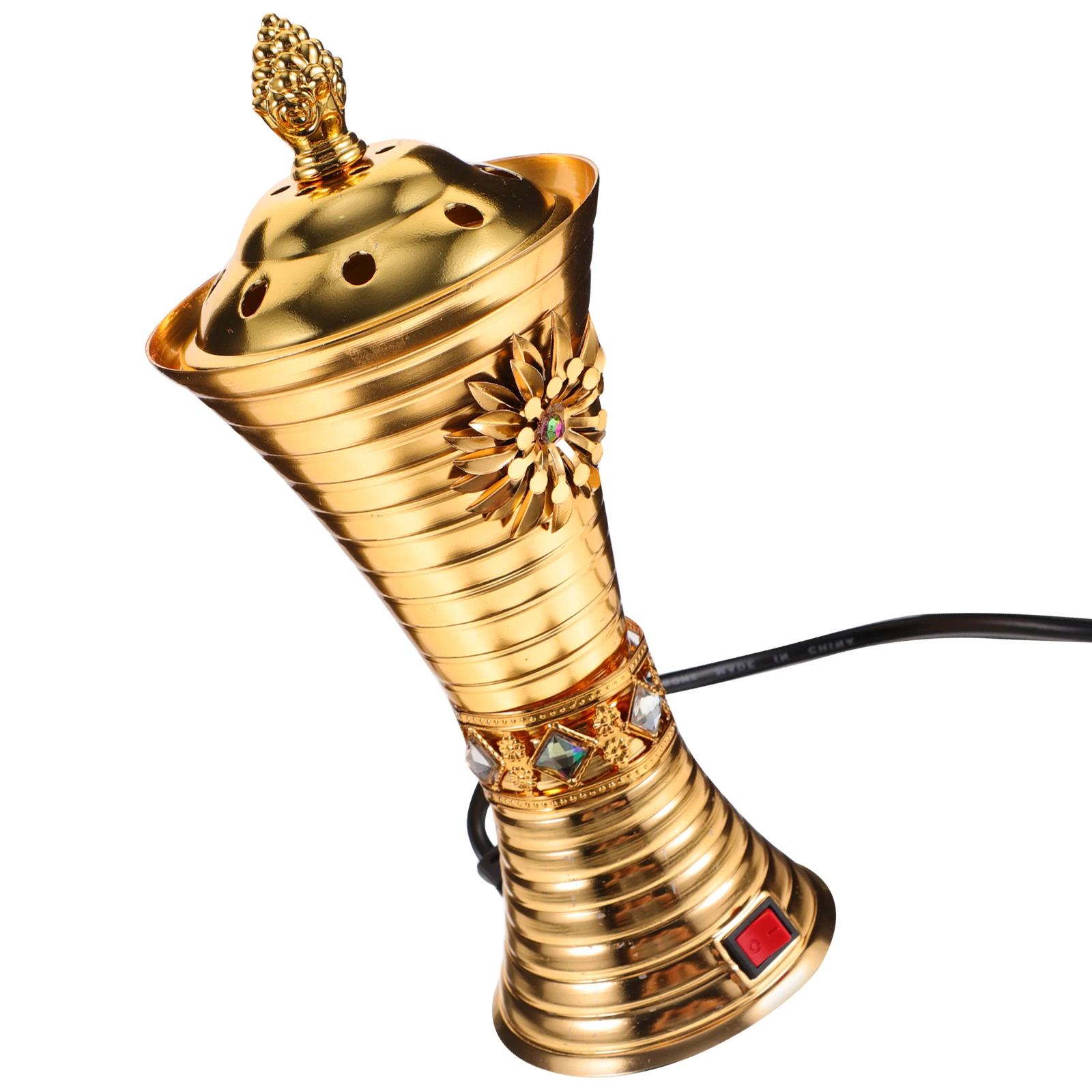 

Plug in Electric Incense Burner Middle Eastern Style Holder Stove Metal Construction Reliable