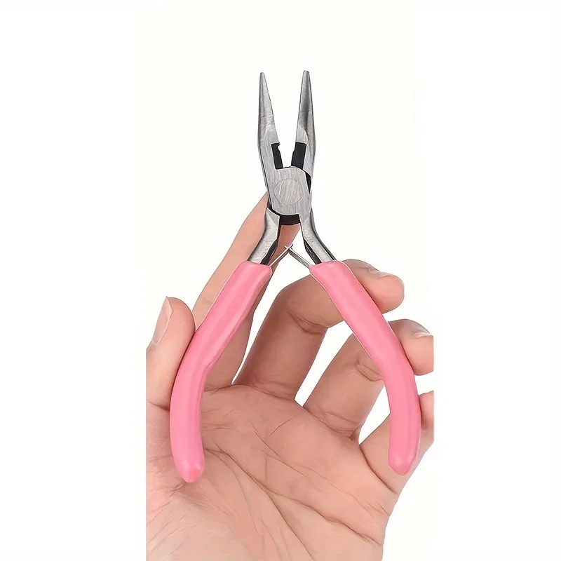 2/1pcs DIY Handmade Pliers Set, 1 Golden Ring, Jewelry Making & Repair Tools, Art Crafts & Sewing Supplies，Pink