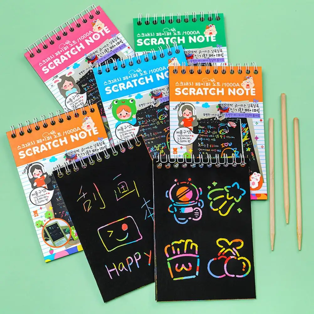 Scratch Sketch Book para crianças, Doodle Book, Art Craft Scratchboard, Livro de raspadinha