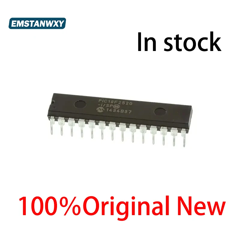 100% New PIC18F2520-I/SP Package DIP-28 New Original Genuine Microcontroller IC Chip (MCU/MPU/SOC)