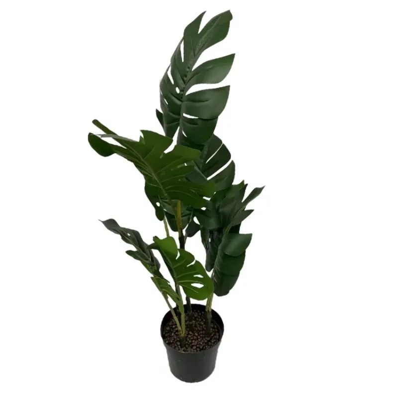 

Mini Potted Artificial Plant Indoor 8 Branches Turtle Back Plant With Basin