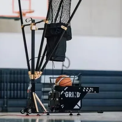 High Quality Durable Adjustable Foldable Portable Black GRIND N1602 Automatic Basketball Launcher for Reps Training Use