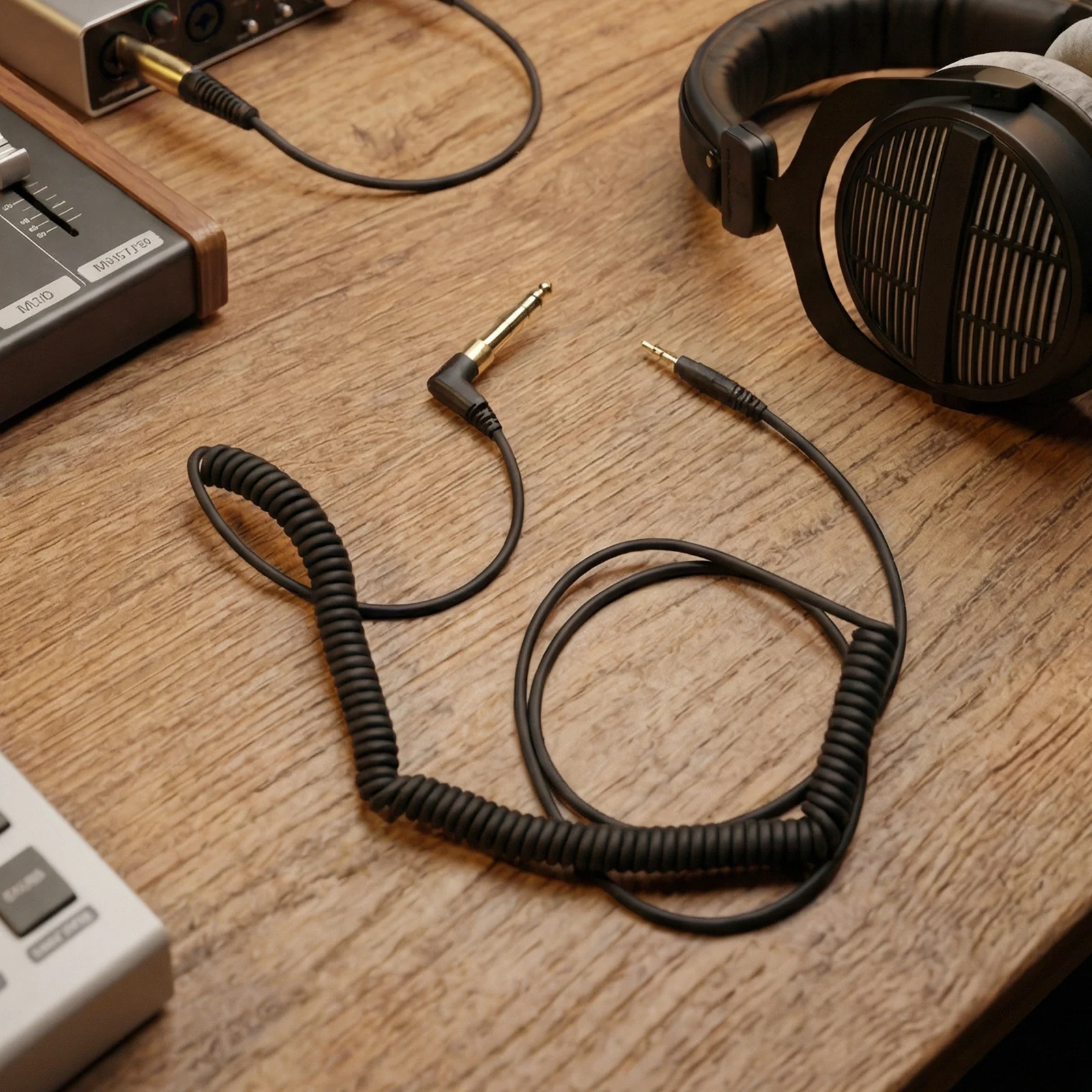 Bent Spring Audio Replacement Cable for Pioneer For EAH-DJ1200 RPDH1200 Headsets Stable Connection and Reduced Strain