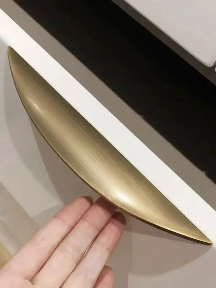 Schrankgriffe aus massivem Messing, Retro-Bronze, für Kleiderschrank, Kommode, kreativer Vintage-Schubladengriff, Kupfer-Möbelbeschläge, 1 Stück