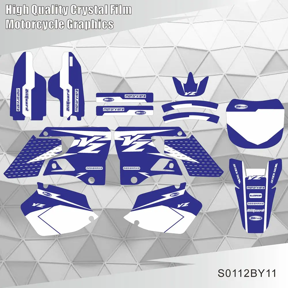 Dla YAMAHA YZ125 YZ250 YZ 125 YZ 250 1996 1997 1998 1999 2000 2001 naklejki graficzne naklejki motocykl tło