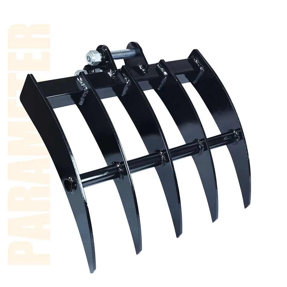 Mini Graafmachine Hark Kleine Graver Hark Bijlagen Verwijdert Puin Losse Bodem Oppervlak Hark Accessoire Voor 0.8-2ton Graafmachine