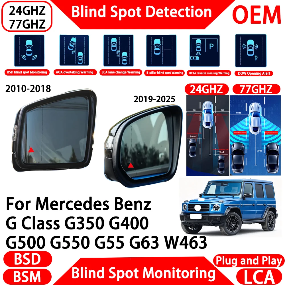 for Mercedes Benz G Class G350 G400 G500 G550 G55 G63 W463 Blind Spot Assist Monitoring Detection System Millimeter Wave Radar