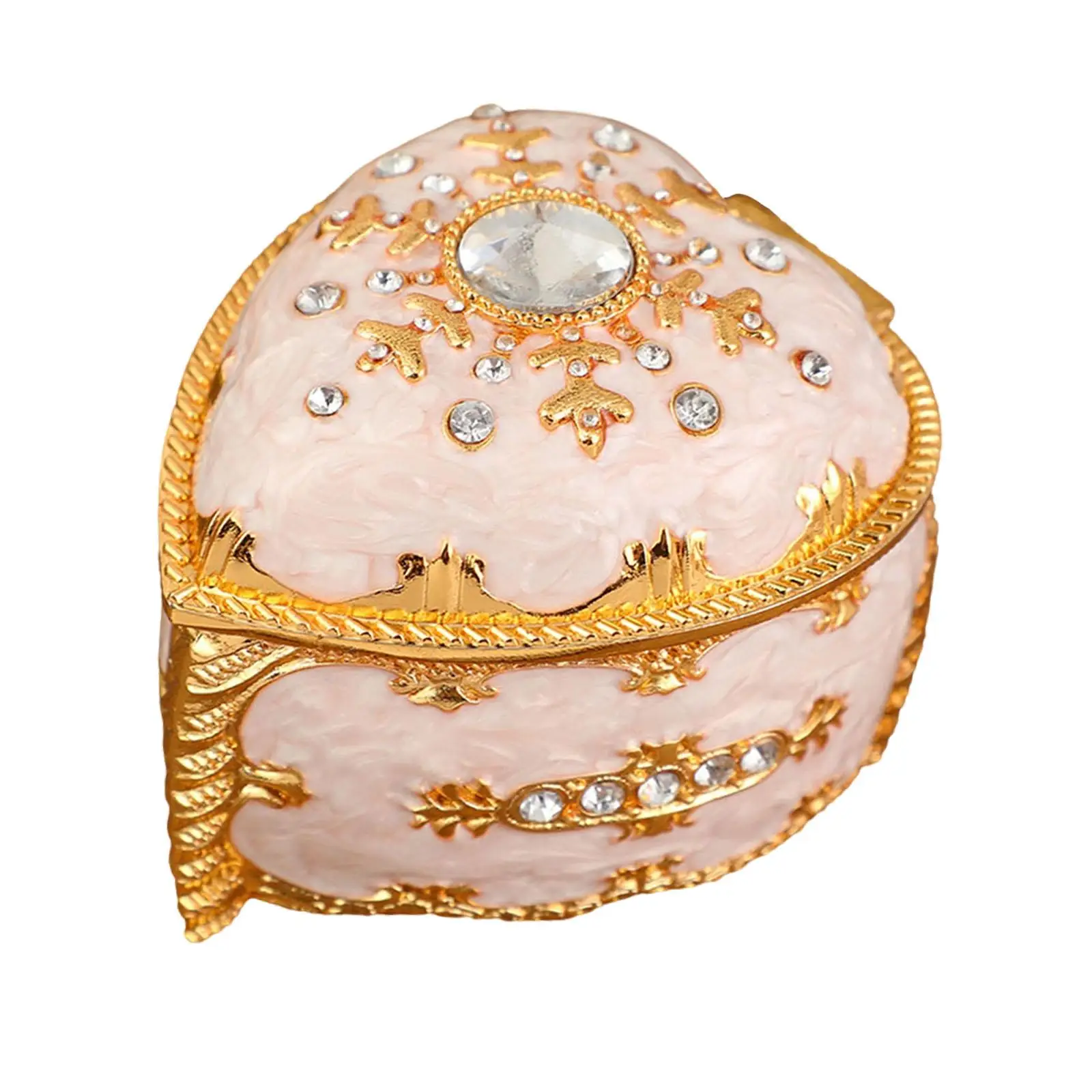 

Metal Jewelry Box Small-ze Treasure Keepsake Box for Pendant Necklace Gift Type 2