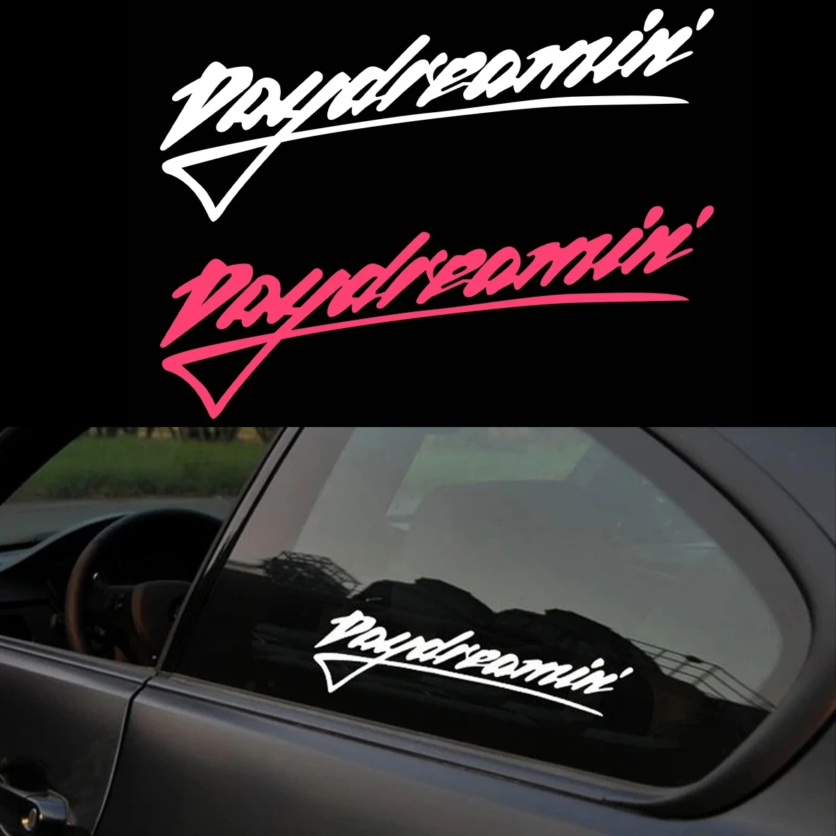 

JDM Daydreamin Reflective Car Stickers Motorcycle Scooter Body Windshield Fuel Tank Auto Bumper Window Accessories Decor Decals