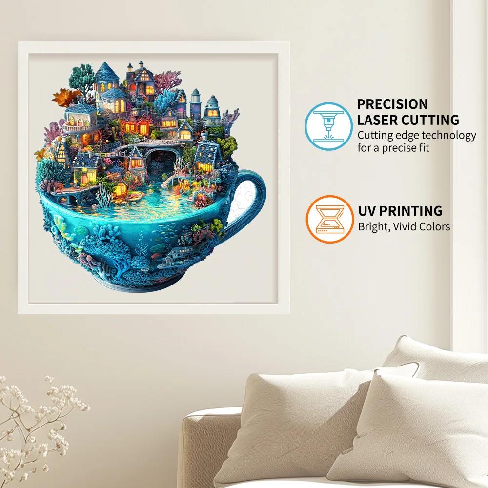 Quebra-cabeça de fantasia de madeira: presente ideal, jogo de família desafiador e artesanato de decoração de casa