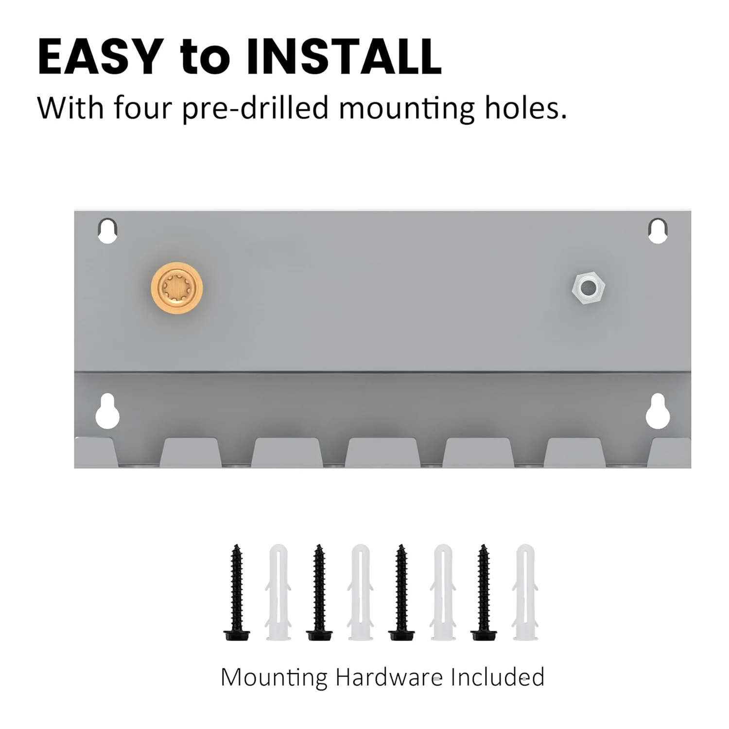 Wall Mount Foam Cannon Pressure Washer Gun Holder, Tool Storage Rack for Wand Nozzle Tips, Car Wash Accessories Organizer Silver