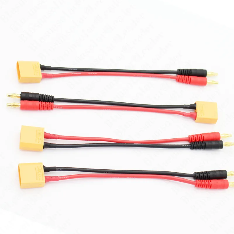 

10sets XT90 To 4.0mm Banana Connector with 14 AWG Silicone Cable Charger Cable, Lipo Battery Connect Cable for RC Power Supply