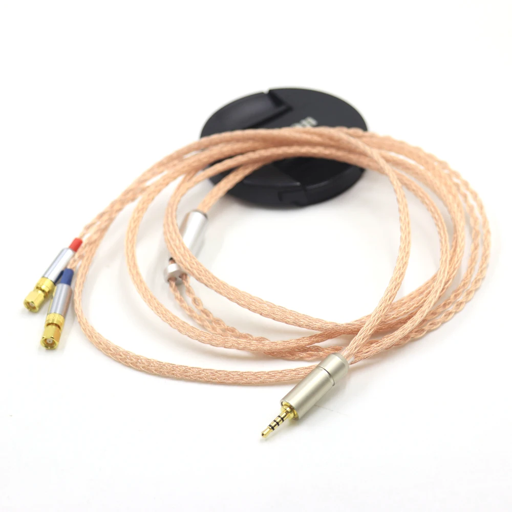 Cable de repuesto mejorado para auriculares de cobre puro de un solo cristal UPOCC de 16 núcleos para (tornillo) Hifiman HE6 HE5 HE400 HE500 HE600