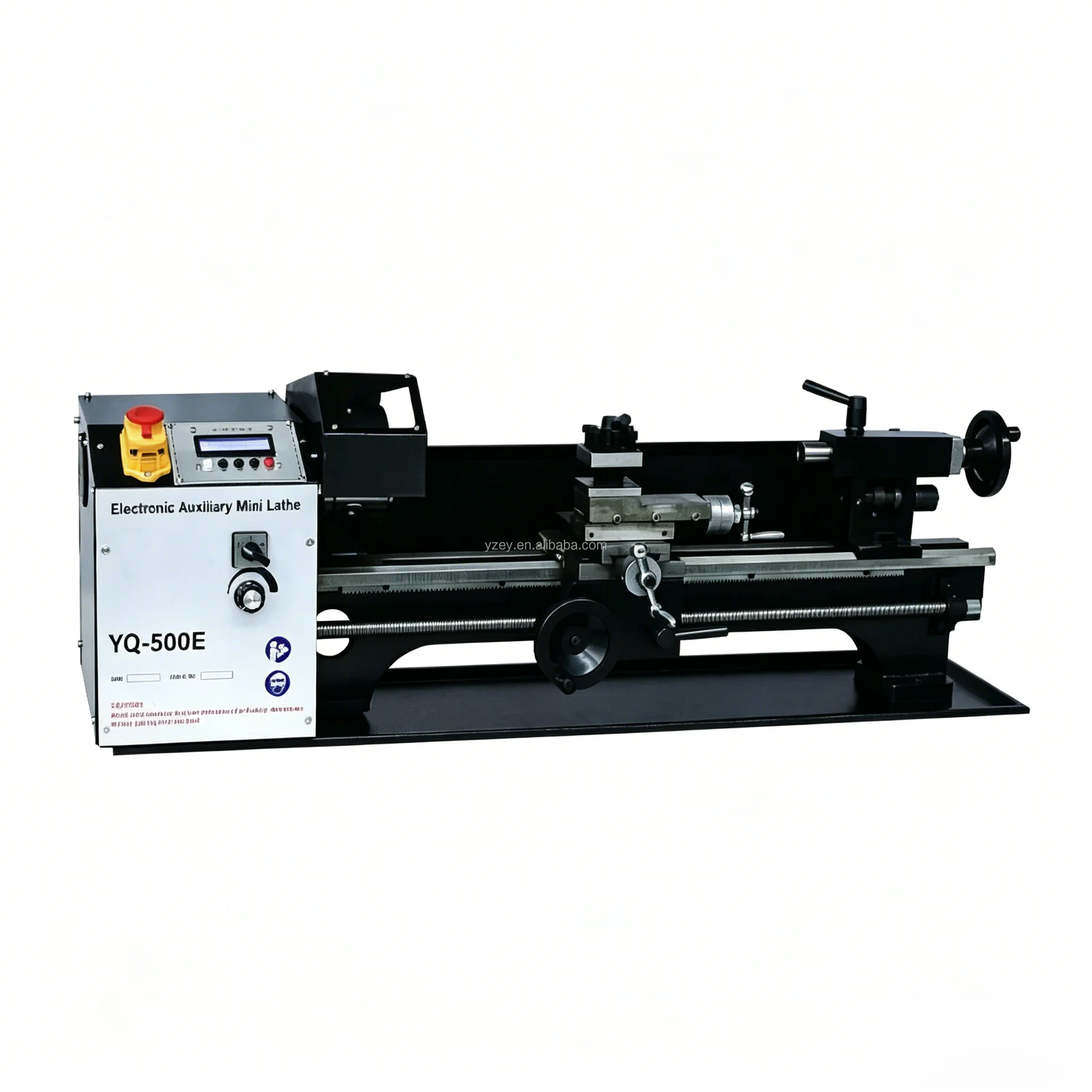 Precision Mini Metal Lathe YQ-500E 550W Variable Speed Benchtop Lathe 500mm Center Distance for Metalworking DIY Portable Lathe