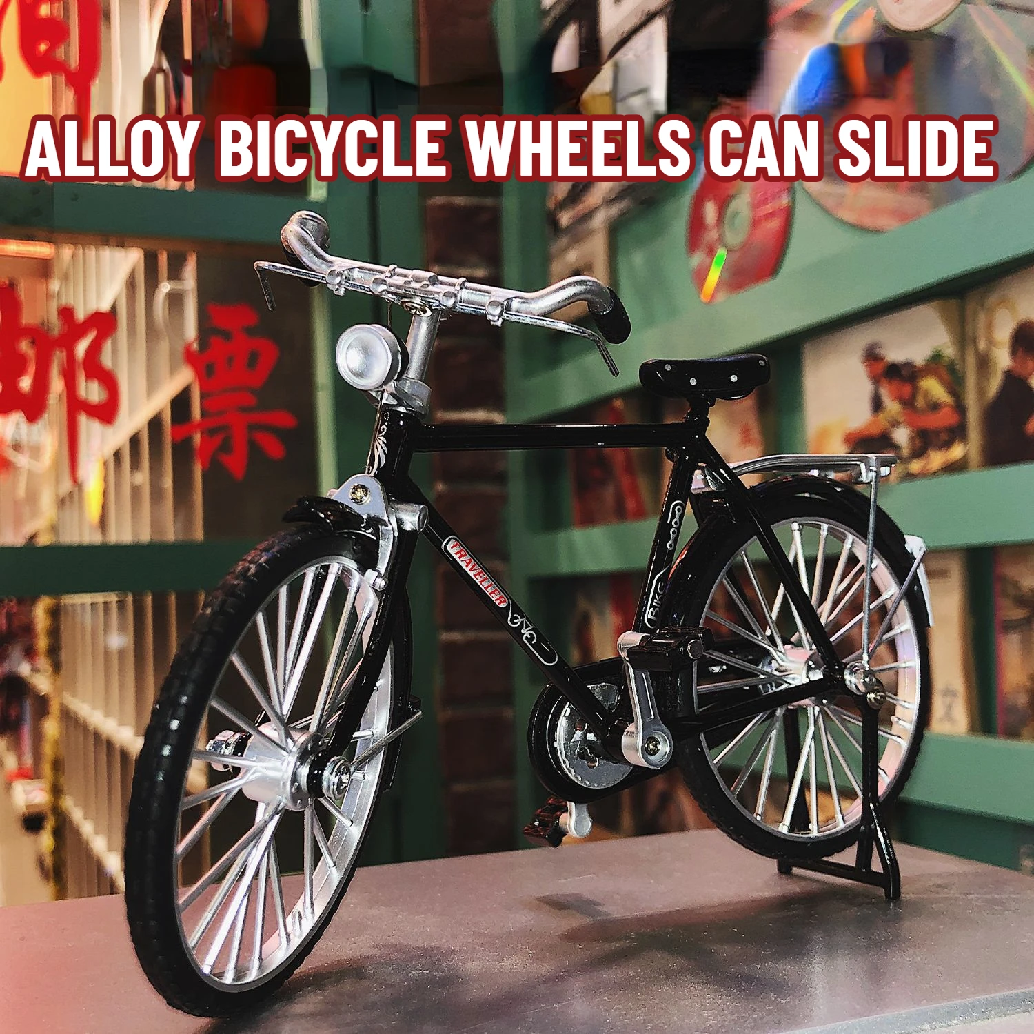 

New 1:10 New Mini Model Alloy Bicycle Diecast Adult Simulation Finger Mountain Metal Bike Decoration Collection Gifts for Boys