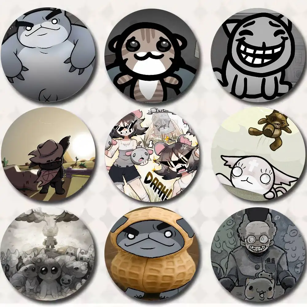 Meat Pigeon Adventure M-Mewgenics Cute Cat Game Lapel Pin Bag Jacket Decorative Badge Funny Jewelry Accessory Toy Gift