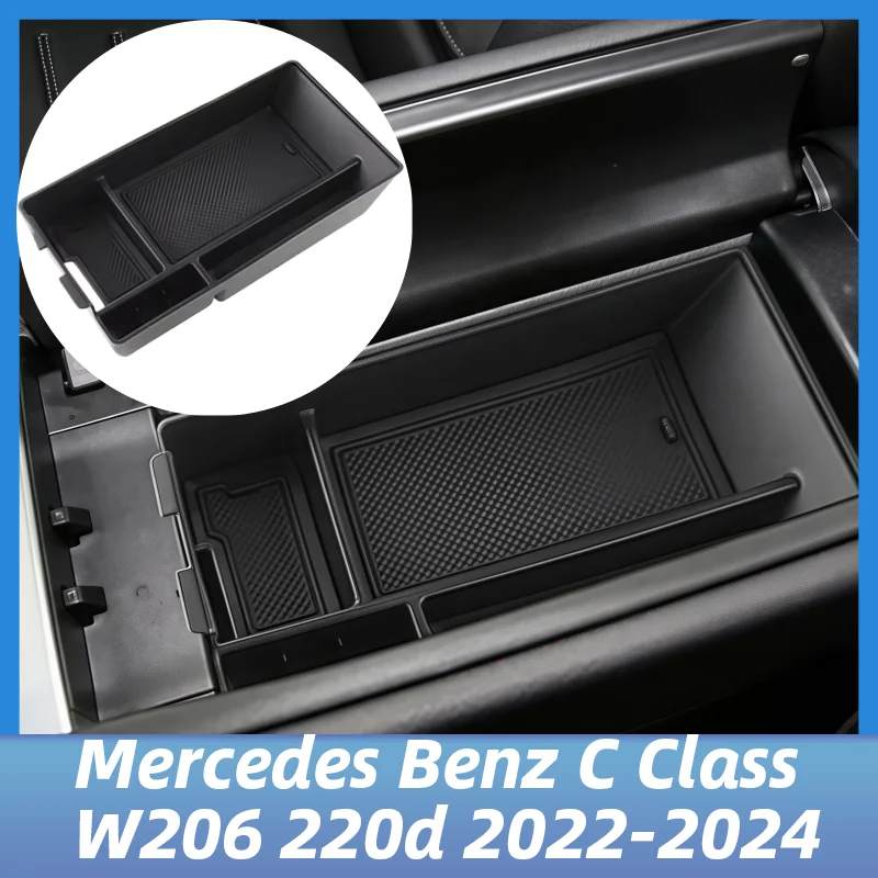 

Car Center Armrest Storage Box for Mercedes Benz C Class W206 220d 2022-2024 Organizer Container Accessories