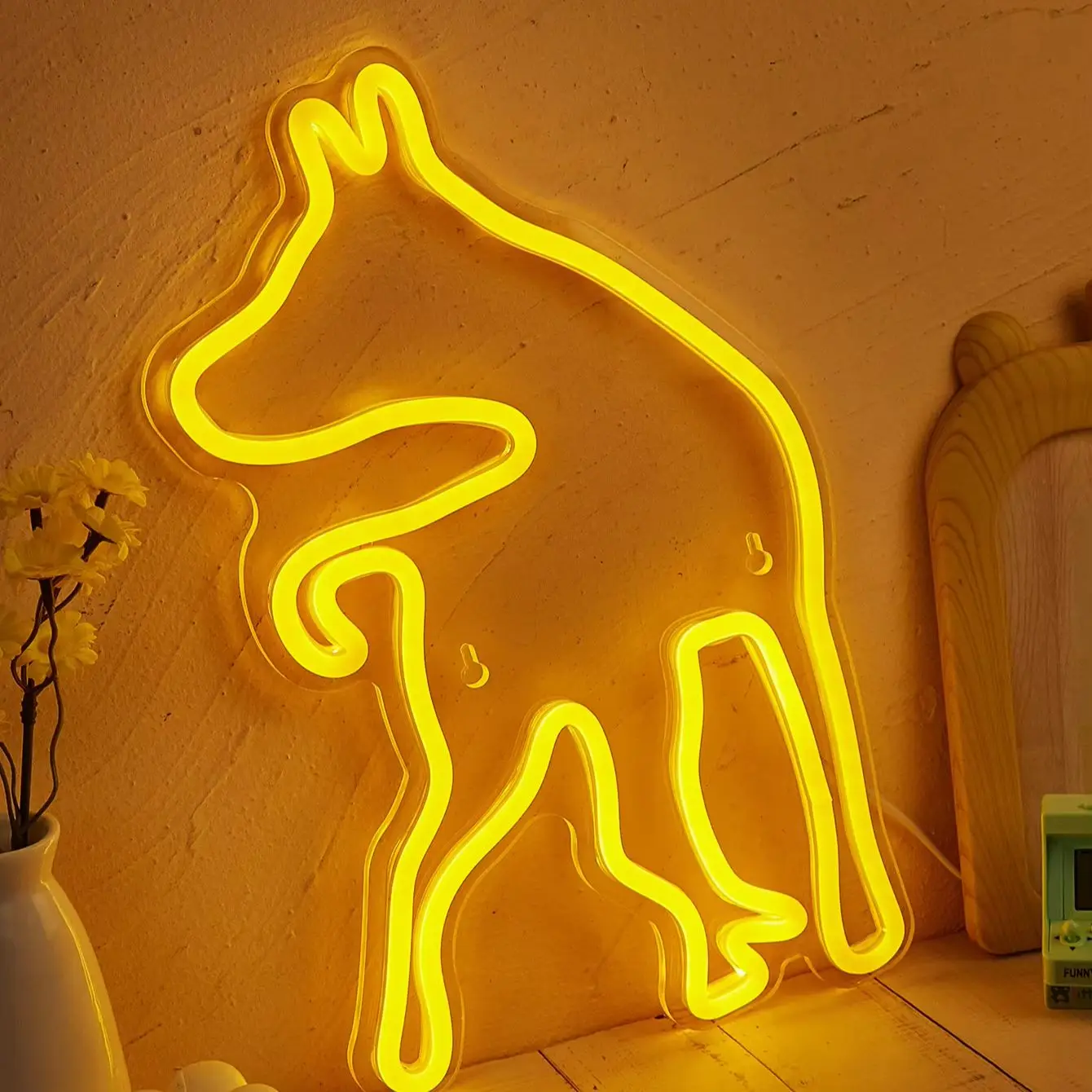 Chi-buy LED Neon Golden dog USB Powered Neon Signs Night Light 3D Wall Art Bedroom Living Room Decor Lamp Signs