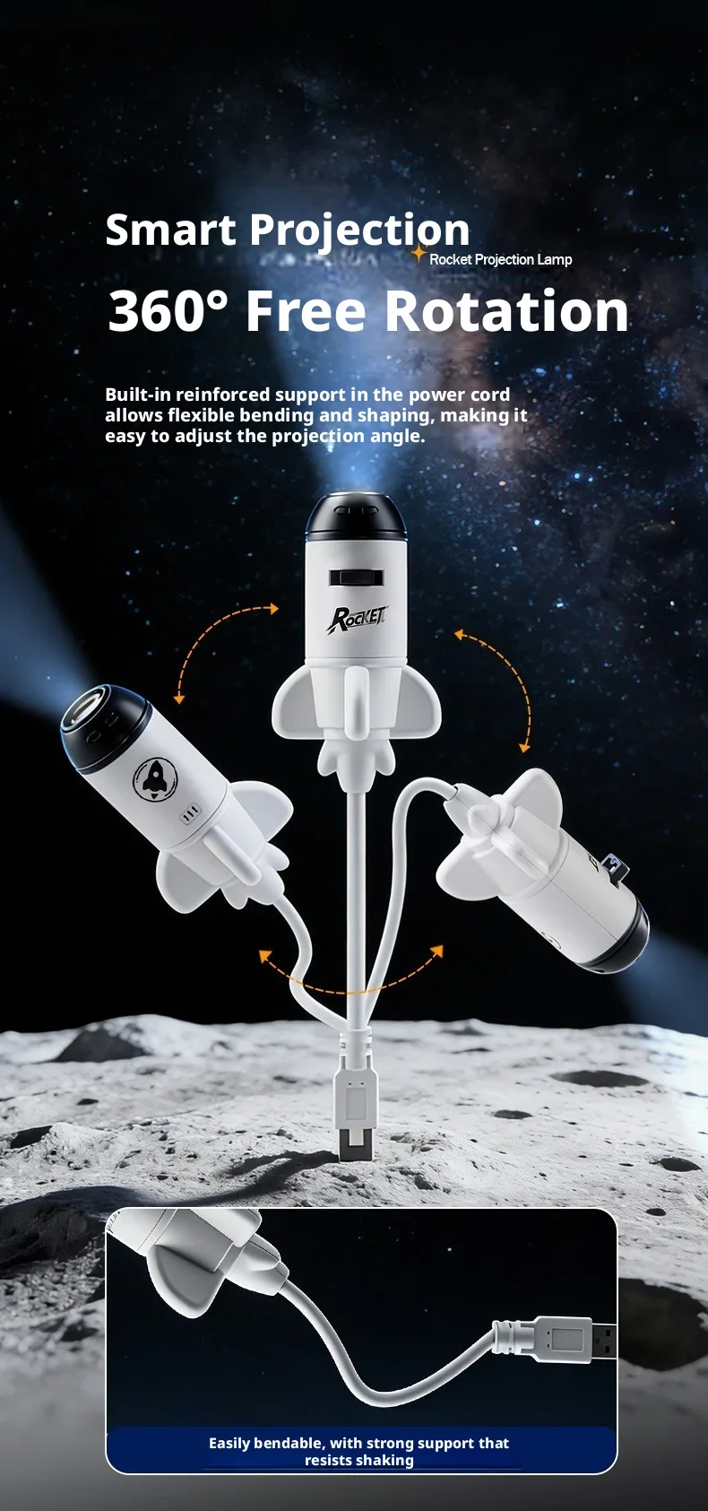 Mini Galaxy Star Projetor With 12 HD Images USB Plug LED Night Lamp 360° Rotation For Children Bedroom Decoration Birthday Gift