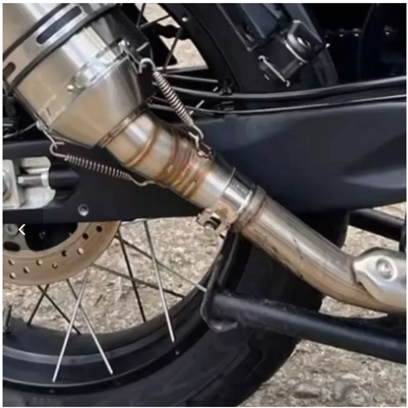 For CFMOTO 450MT 2023+ Motorcycle Exhaust Middle Link Pipe 51mm Escape Muffler Connect Pipe for Enhanced Performance
