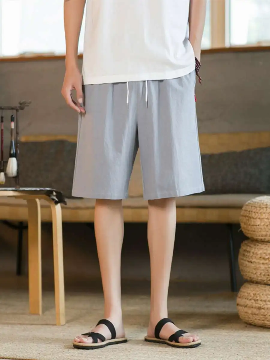 

Мужские спортивные свободные брюки Qui Dry, летние повседневные брюки с высокой талией, модная брендовая верхняя одежда