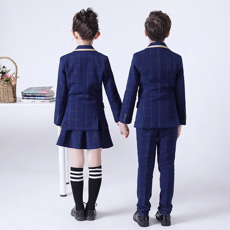 High quality primary school uniforms, kindergarten uniforms, men's and women's British Academy style spring and autumn small sui