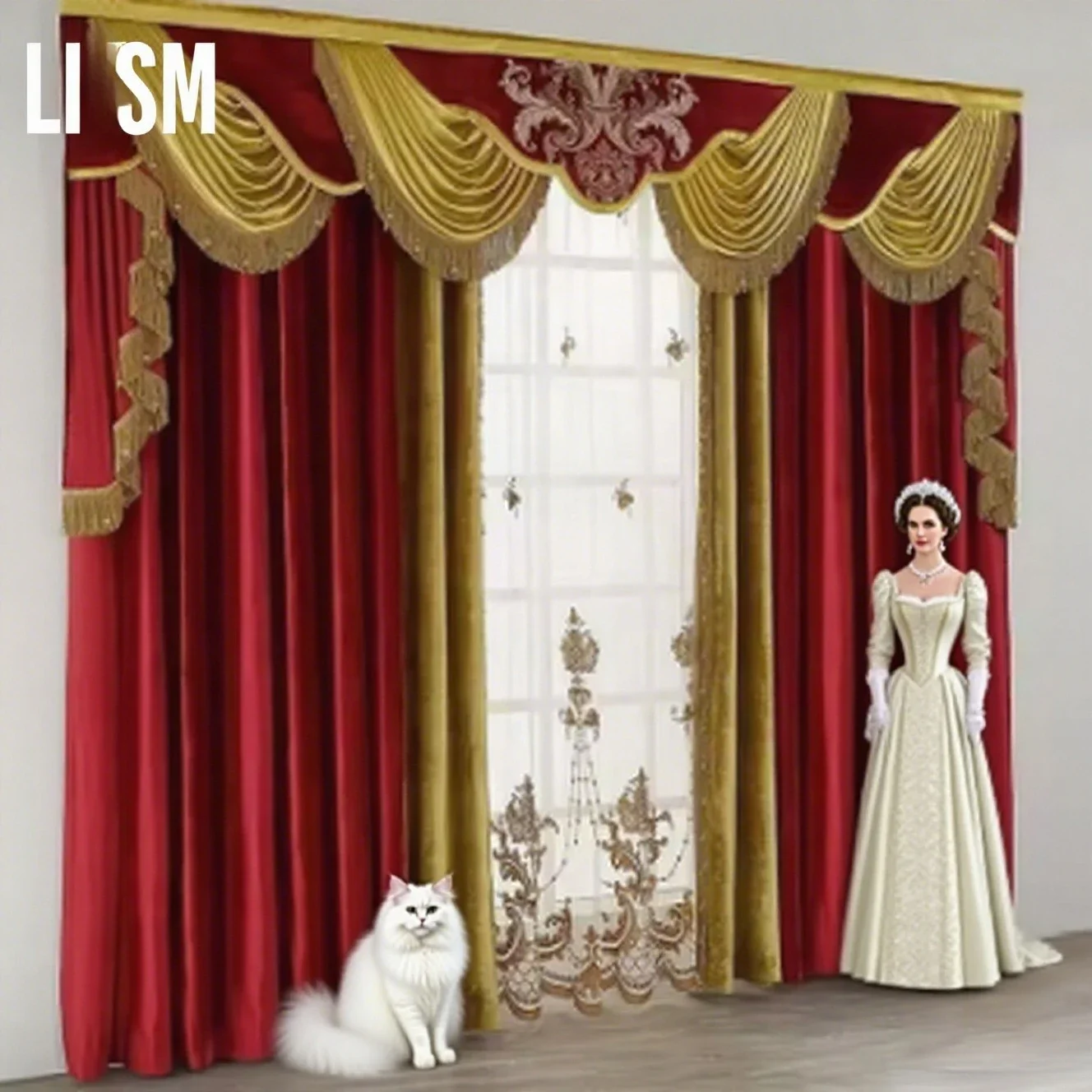 

American Luxury Curtains for Bedroom Living Room Velvet Red High-end European Palace Sunshade Blackout Window Curtain Villa