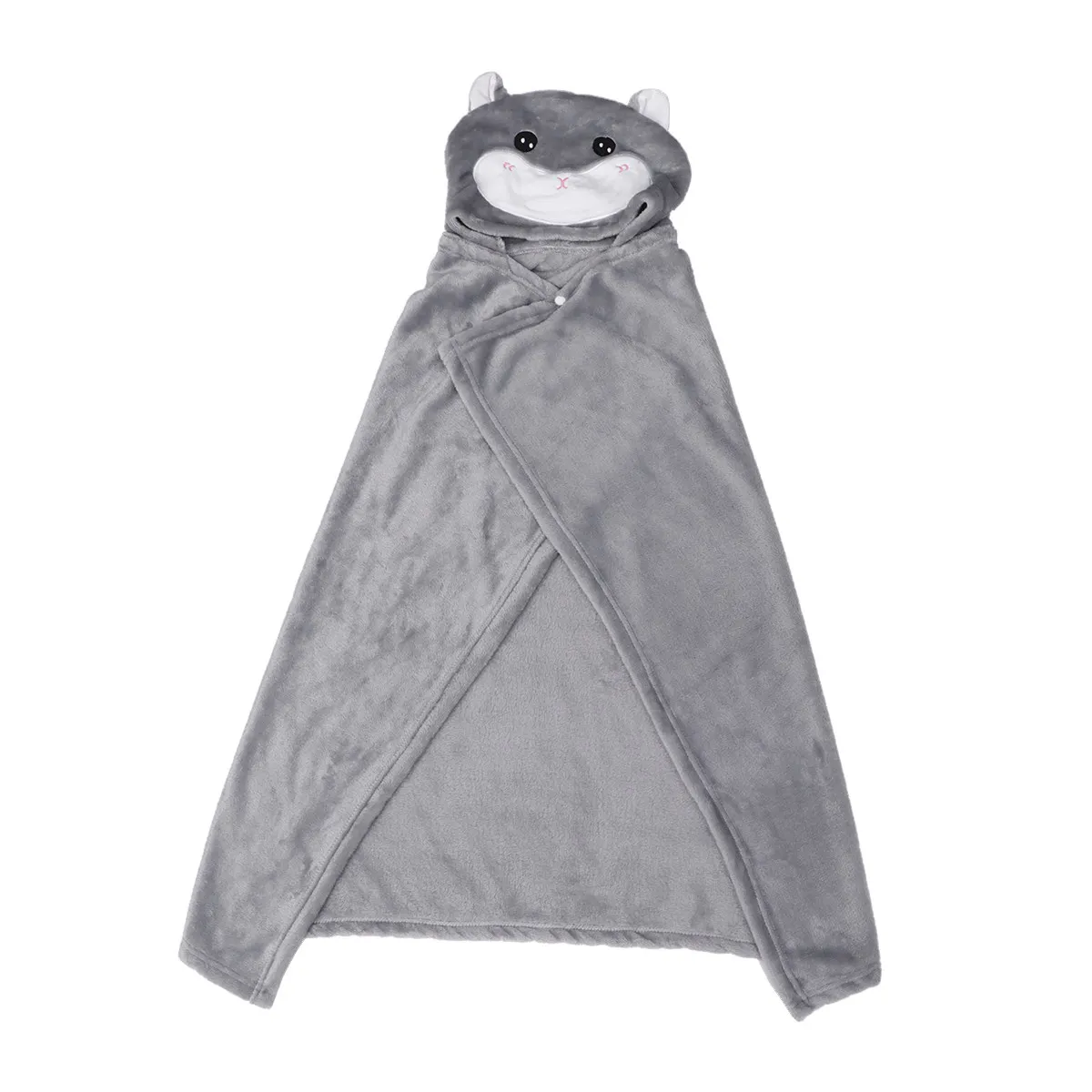 

1Pcs Cartoon Hamster Cloak Blanket Adorable Adult Hooded Cape No Static Soft Cartoon One Piece Pajama Baby Blanket Gift
