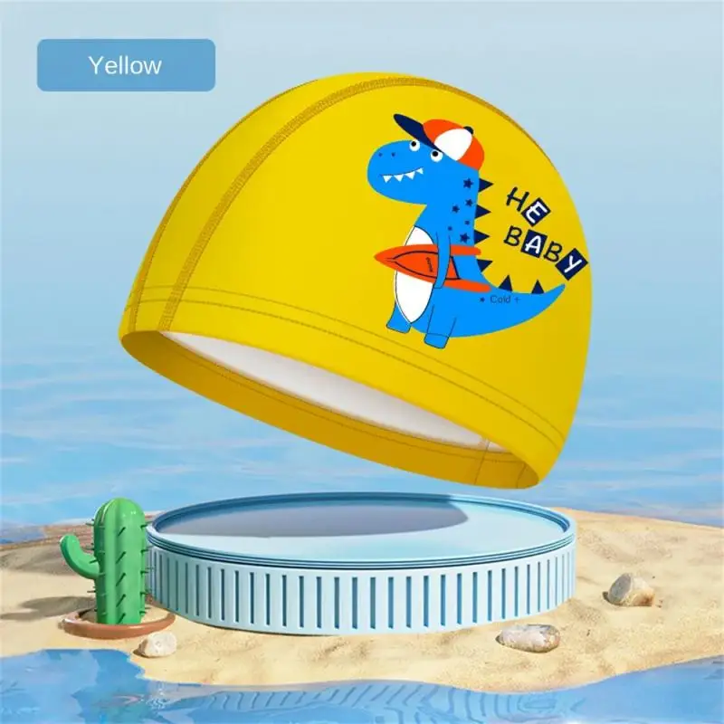 Kids Swimming Cap Children Cute Cartoon Elastic Swiming Pool Water Sport Protect Ears Hat Swim Bathing Hat Cap Natacion 수영모자