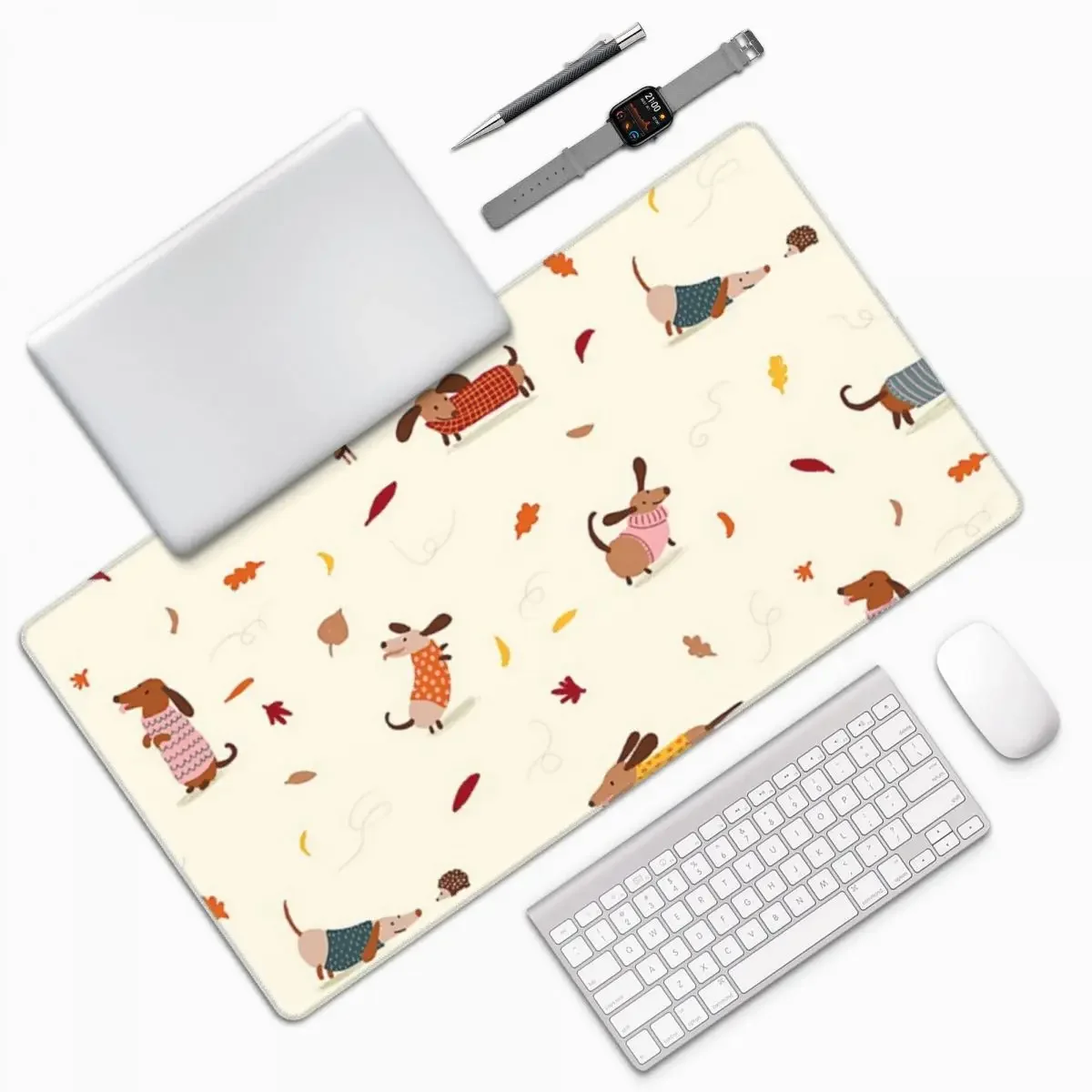 Dachshund Dog Large Mouse Pad Computer Keyboard Mouse Mat Gaming PC Laptop Desk Mat Office Accessories Table Mats