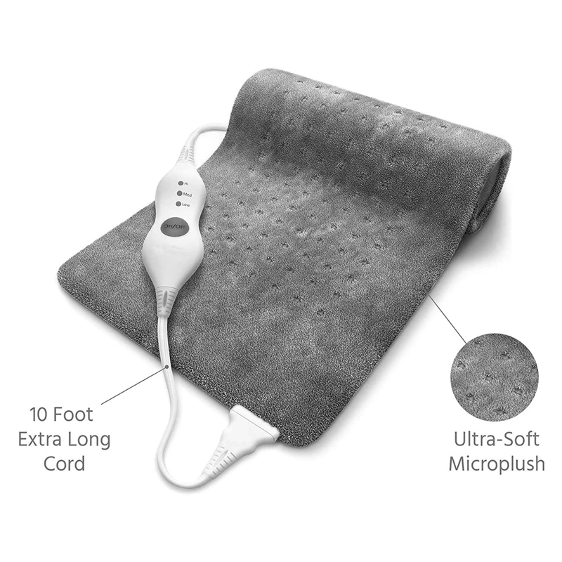 Extra Large Electric Heating Pad For Back Pain And Cramps Relief 12X24 Inch -Soft Heat For Moist & Dry Therapy