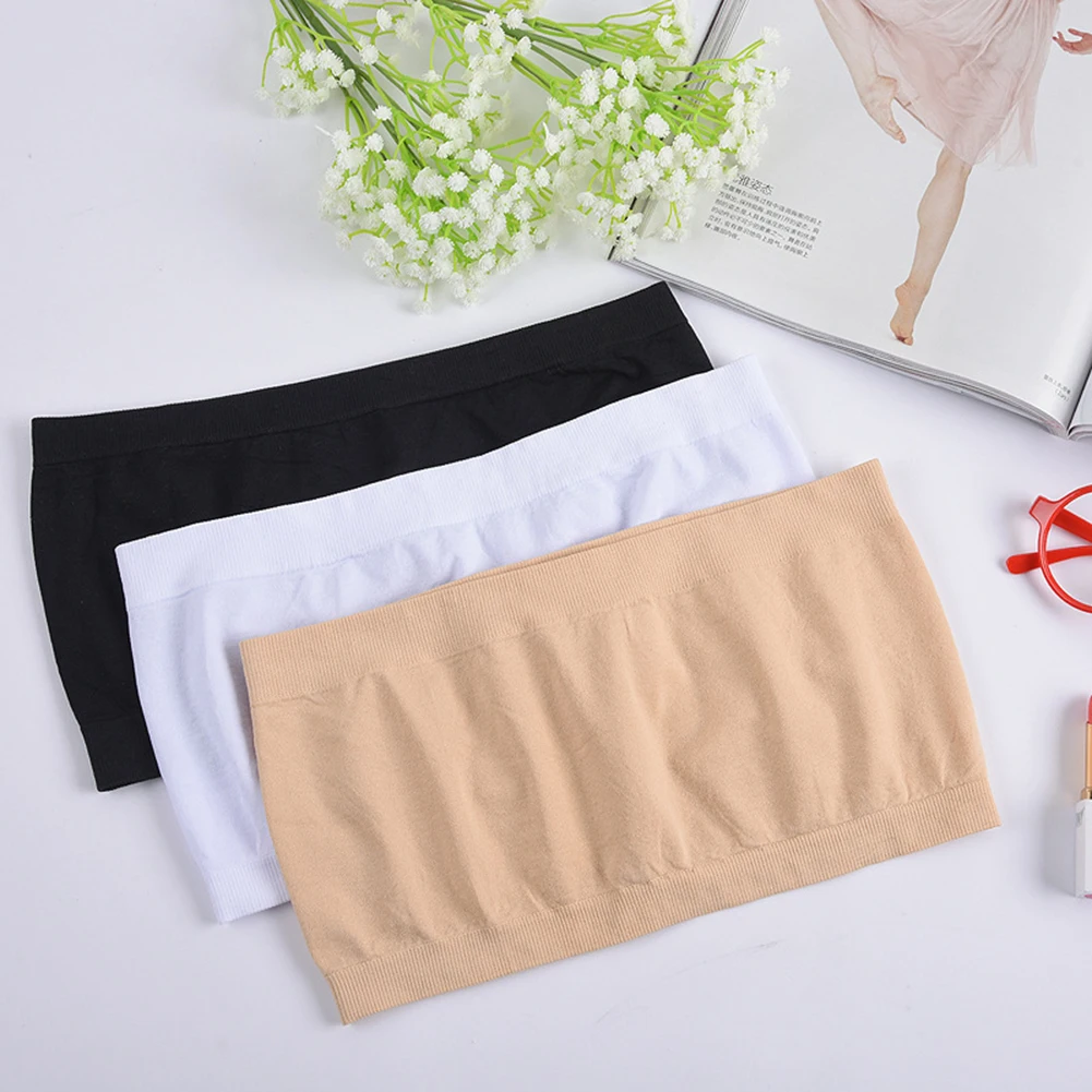 White Bandeau Top Suitable For All Seasons Versatile For Daily Use Brand New Condition Moderate Elasticity Casual Outings