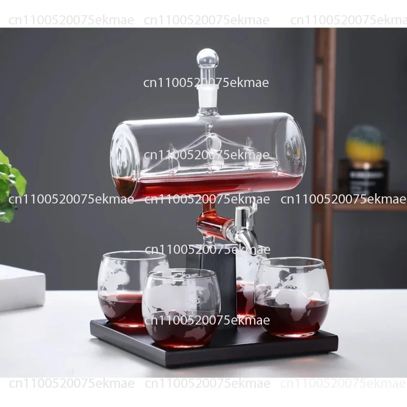 Suitable for household tempered glass wine pots, awakeners, high purity glass sets, rust proof wine barrels