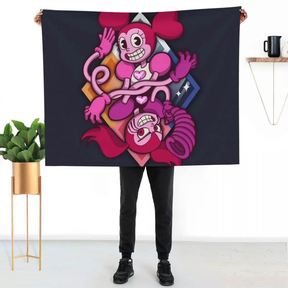 Your new best friend - reverse Throw Blanket Retros Decorative Sofas for sofa Flannels Sofa Throw cosplay anime Blankets