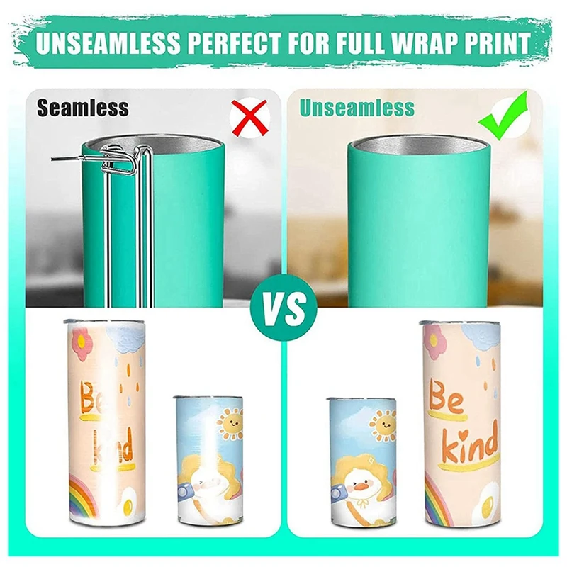 2X Silicone Sleeve For Sublimation, Seamless Heat-Resistant Silicone Sleeves Bands With Transfer Tapes