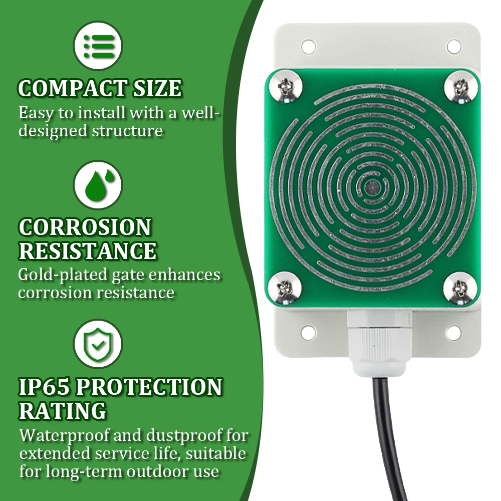 Rain and Snow Sensor Transmitter Weather Induction Detection Heating Anti-icing IP65 Output RS485 0-2V 0-5V 4-20mA 0-10V
