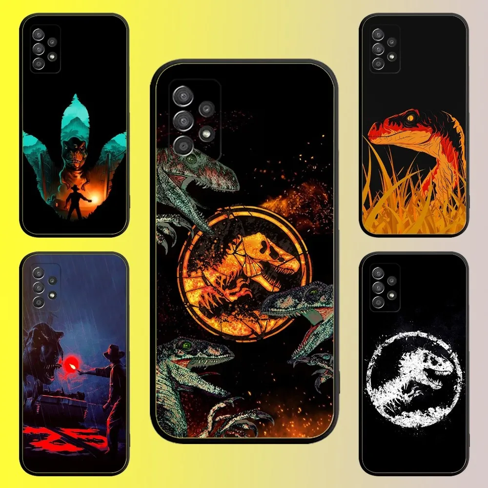 J-Jurassic Dragons Phone Case For Samsung Galaxy A13,A21s,A22,A31,A32,A52,A53,A71,A80,A91 Soft Black Shell