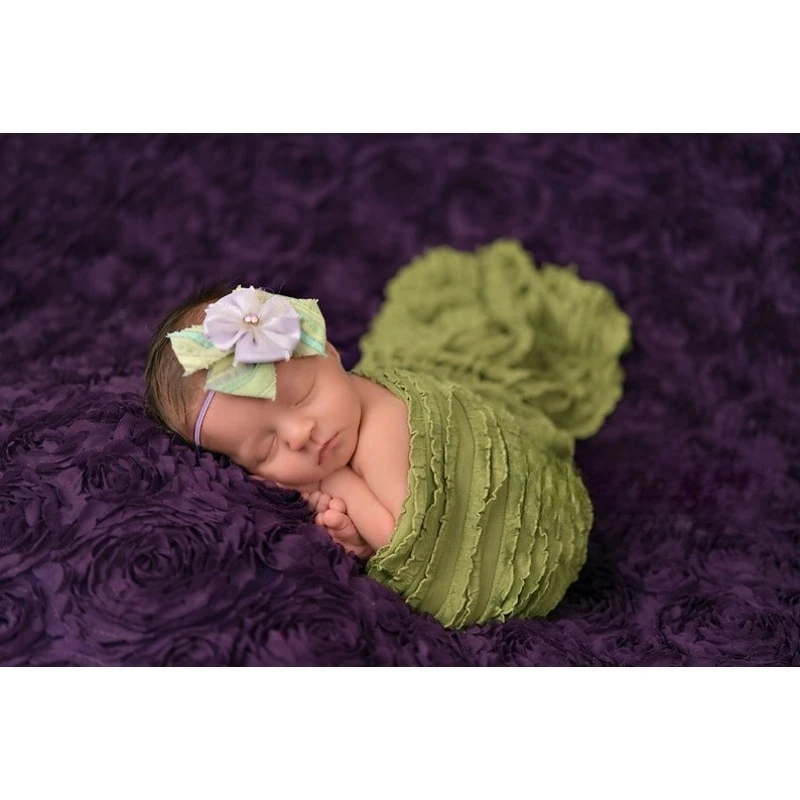 Newborn Ruffle Wrap&Swaddle Blanket - Multi-Use Photo Prop Fabric for Infant Styling&Portraits.ニューボーンフォト accessoire bébé مواليد
