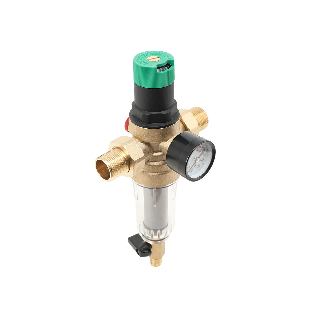 1 Stück Wasserdruckregler mit Rückspülfilter und Manometer DN20 Gartenbewässerungszubehör – Detail 15