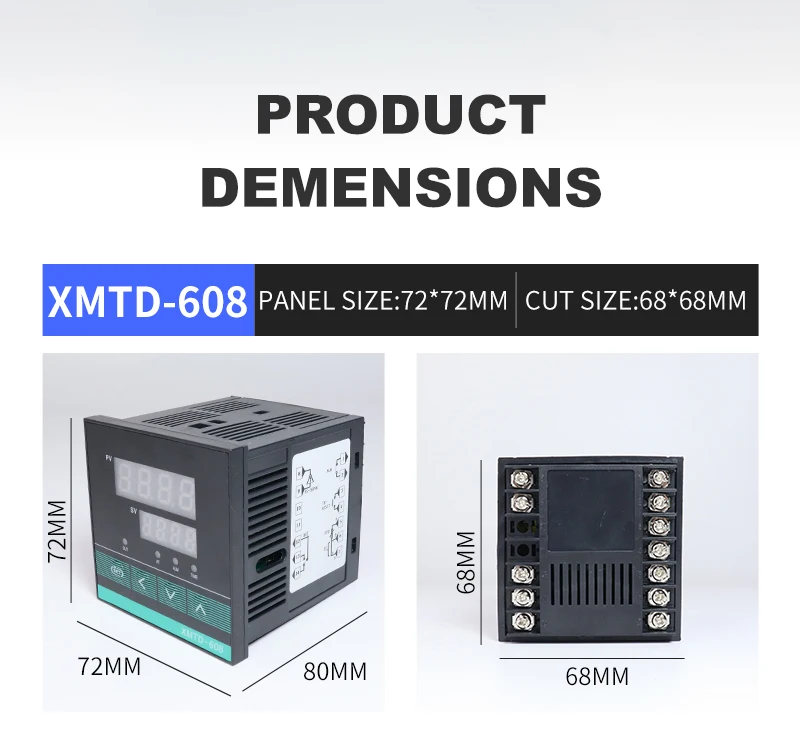 Controlador de temperatura de tiempo PID XMTD-608, termostato termorregulador con pantalla Digital de 1300 ℃, 85-265vac, Control de temporizador de