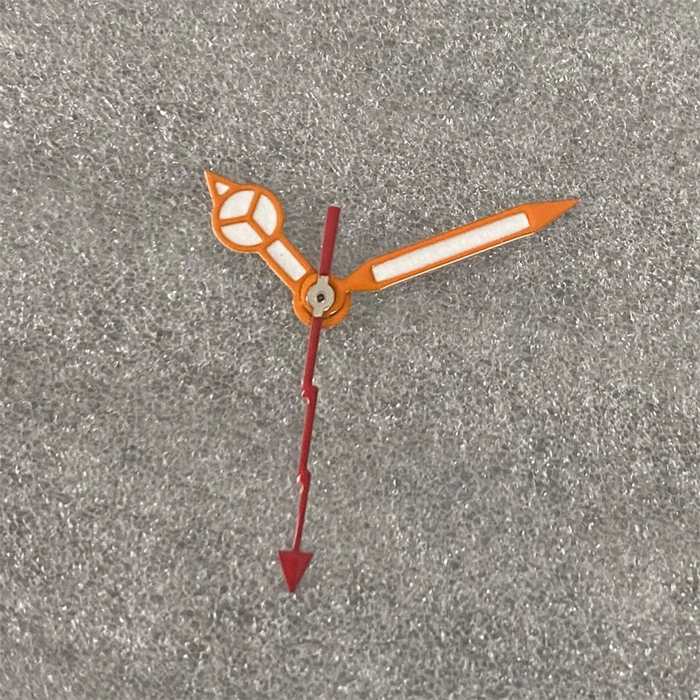 Nh35 mãos ponteiros de relógio luminoso verde para nh35 nh36 4r 7s movimento laranja relógio mãos agulhas acessórios