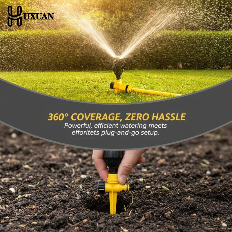 360° Garden Sprinkler System with Automatic Rotation Perfect for Lawn Irrigation