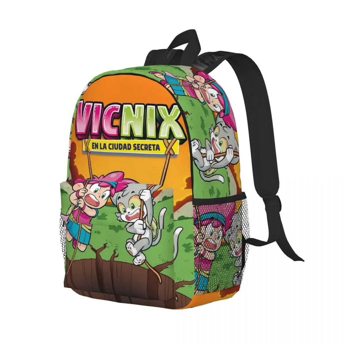 

Cartoon Popular Funny Acenix Invictor Backpack Student Boy Girl BookBag Children School Bag Computer Shoulder Bags for Men Women