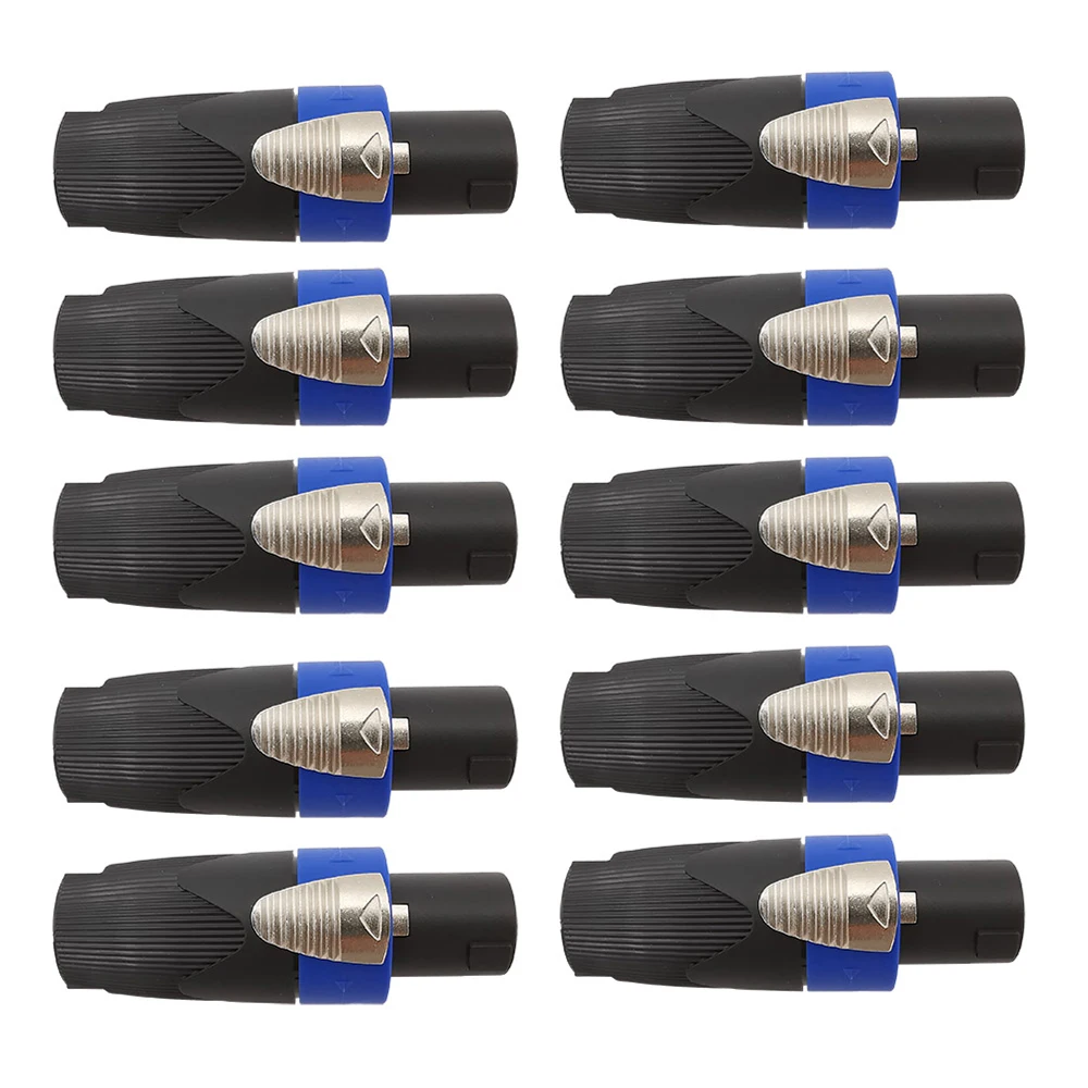 

10Pcs 4 Pole NL4FC Speakon Connector 4 Pins Audio Speaker Plug Twist Lock Cable Adapter Accessories for NEUTRIK