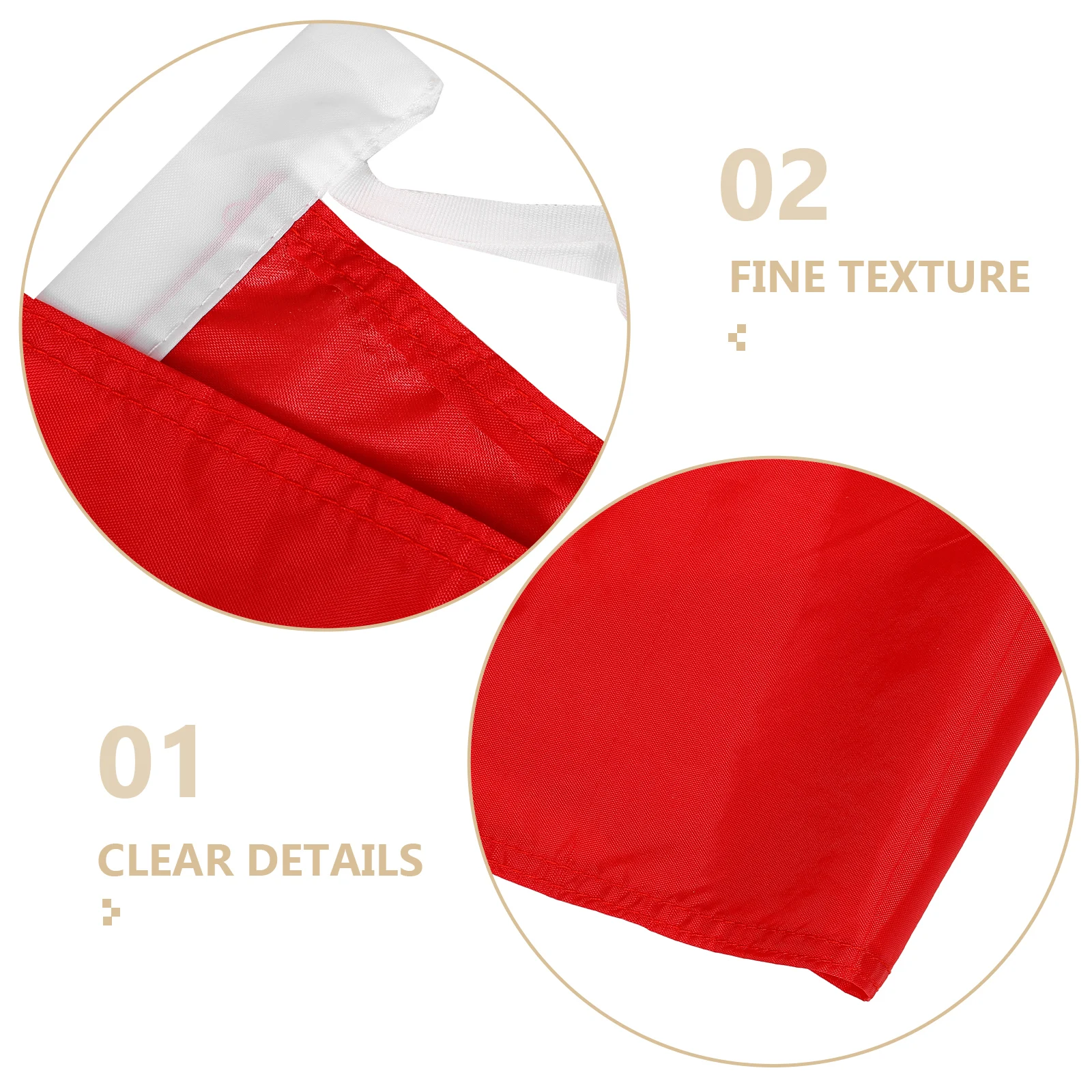 

Warning Flag Reinforced Pole Design Safety with Universal Detachable Scuba Polyester