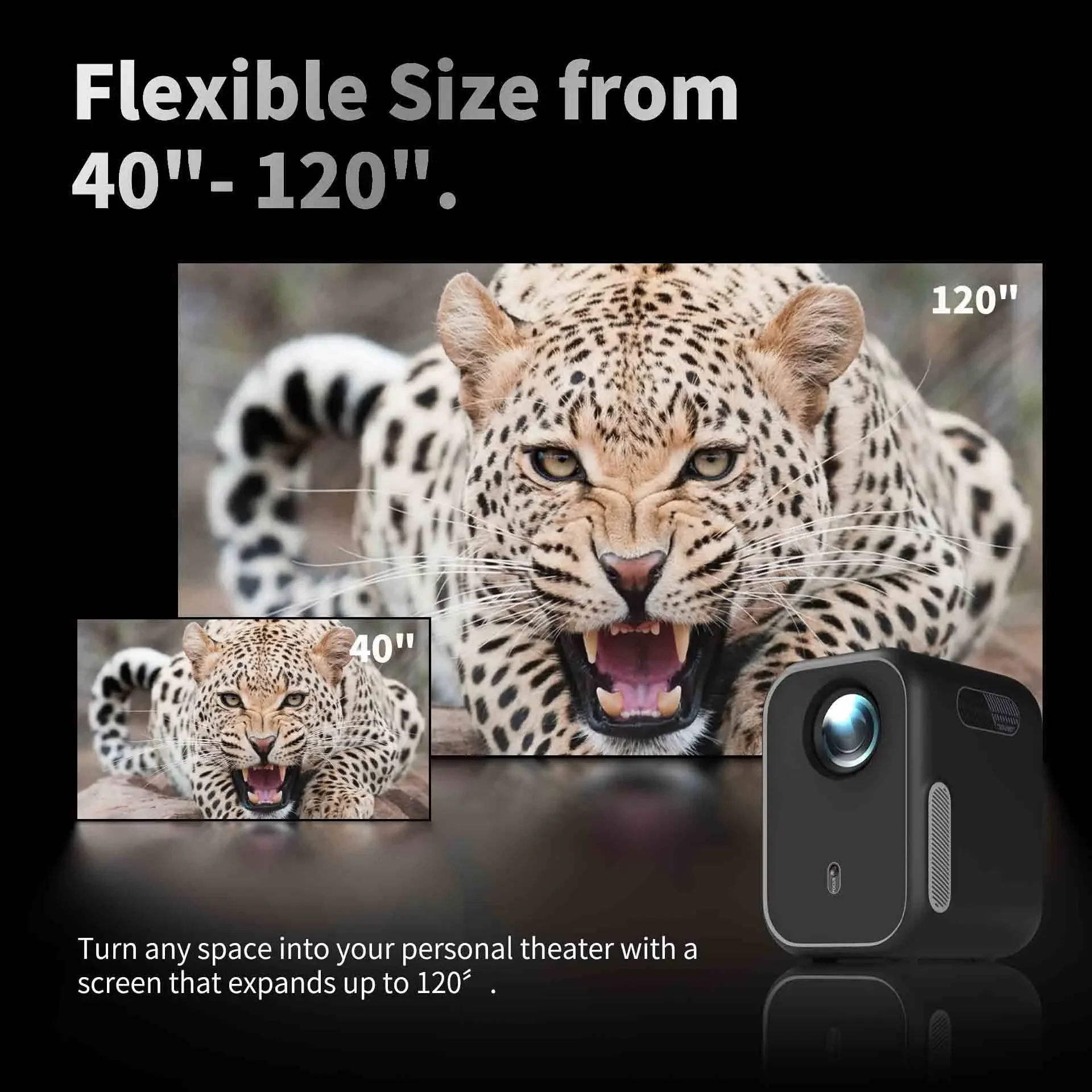 2025 Version Wupro G2 Mini Projectors 1080p Full HD 4K Support HDR 10 Home Smart Projector Gaming Portable Google TV Projector