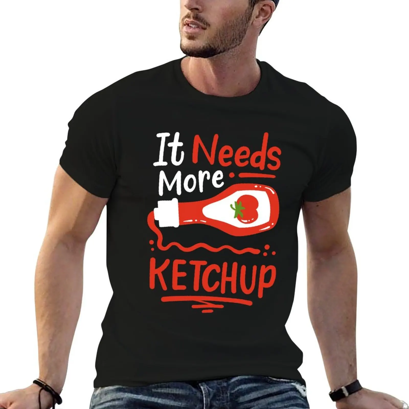 

Ketchup Tomato Sauce Condiment Ketchup Lover T-Shirt man t shirt heavy cotton cotton t shirt pack man t shirt graphic T-shirt