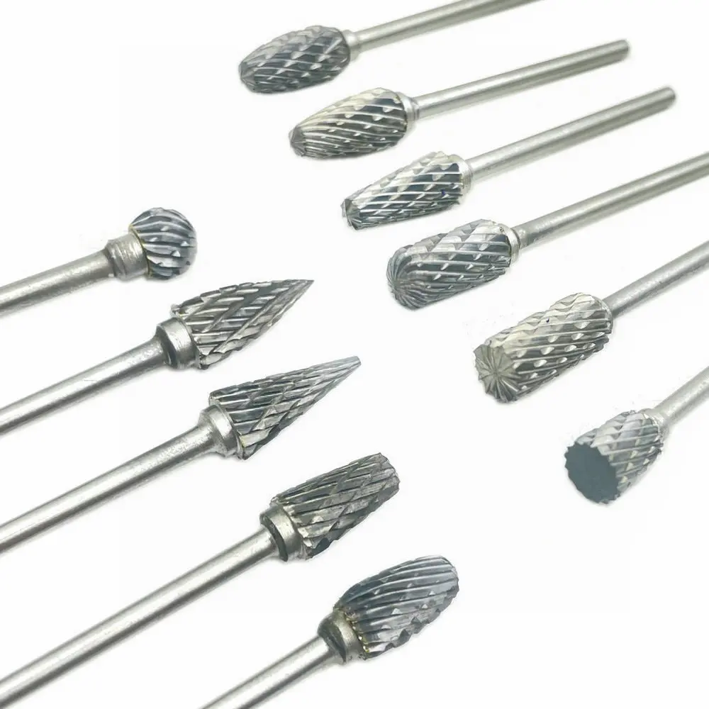 2.35x6mm Tungsten Steel Carbide Bur Cutter Rotary Tool Burr Double Diamond Cut Rotary Dental Polishing Tools